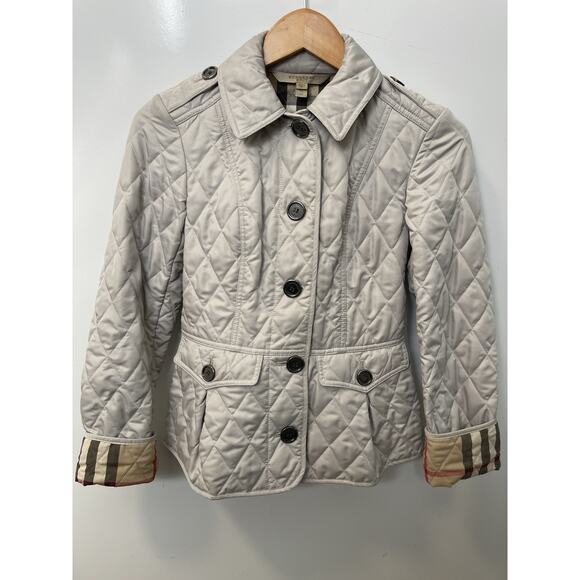 Burberry Brit Women's quilted jacket Gray immaculate size XS